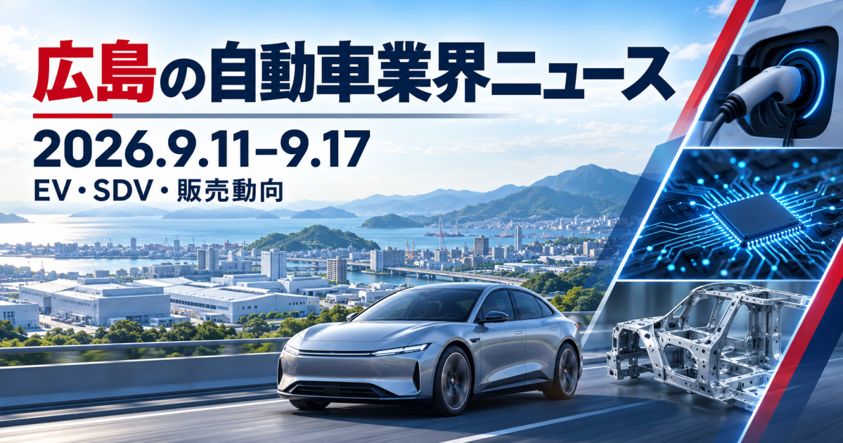 広島の自動車業界ニュース｜先端技術セミナー初開催・県内販売店の最新動向【2026年9月11日〜17日】